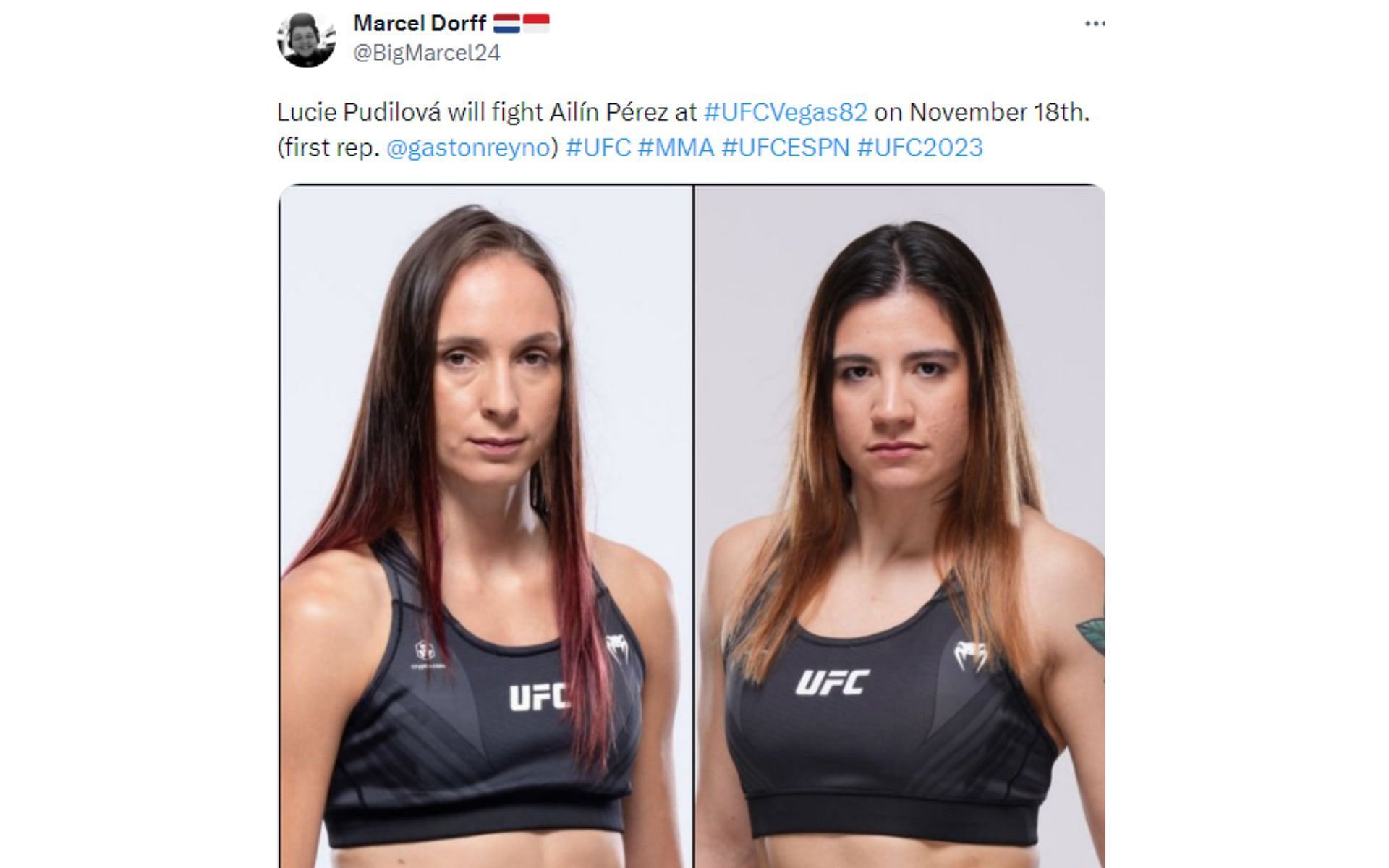 Marcel Dorff tweet regarding bantamweight bout